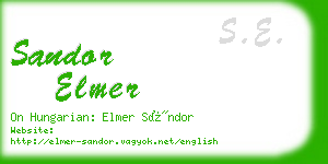 sandor elmer business card